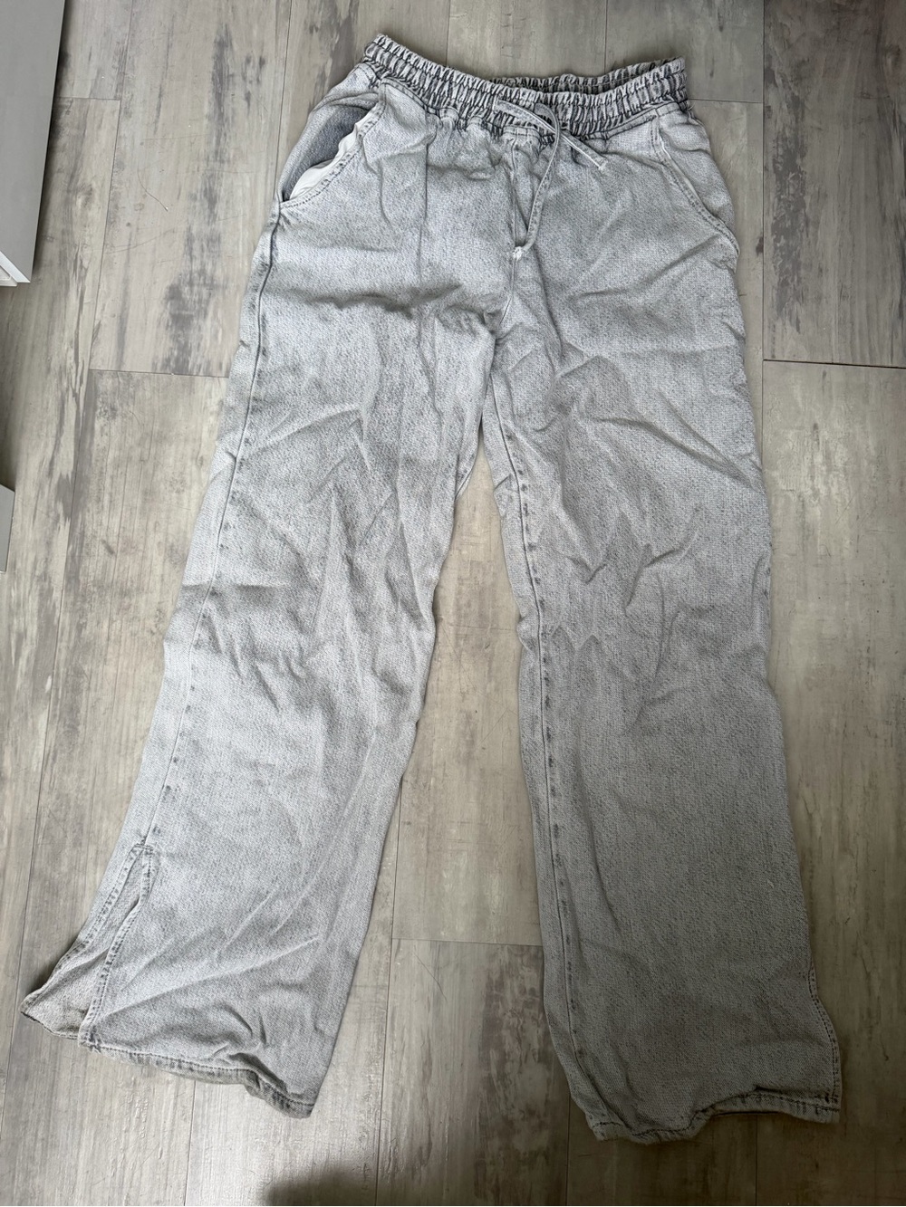 Zara Light Gray Women’s Drawstring denim Joggers